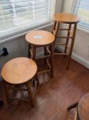 3 Wooden Stools