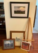 4 Framed Prints with Easel