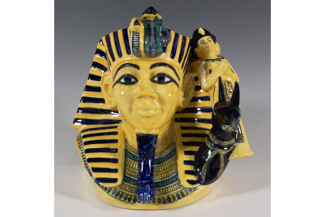 Yellow Flambe The Pharaoh D7028 Factory Proof - Large - Royal Doulton Character Jug - Bild 2 aus 4