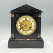 Antique Victorian Slate Mantel Clock