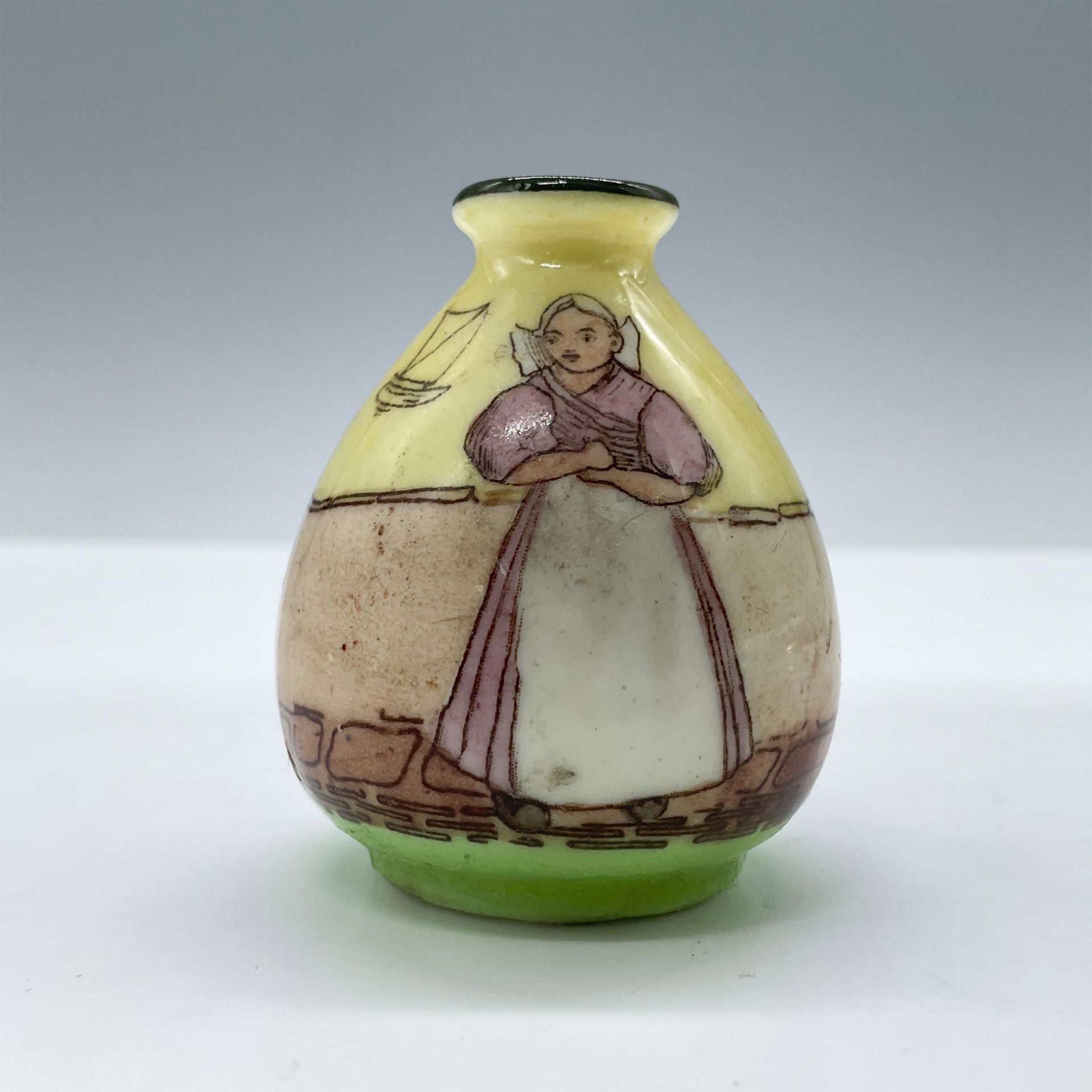 Royal Doulton Series Ware Miniature Vase, Dutch Boy & Girl - Bild 2 aus 4