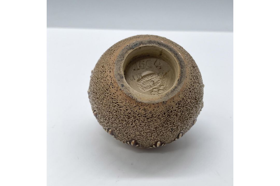 Doulton Lambeth Stoneware Match Striker with Sterling Rim - Bild 4 aus 5