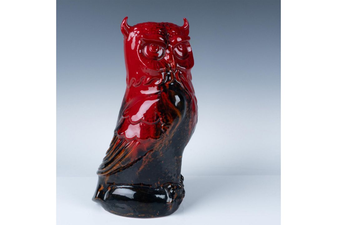 Royal Doulton Flambe Horned Owl Figurine - Bild 2 aus 5