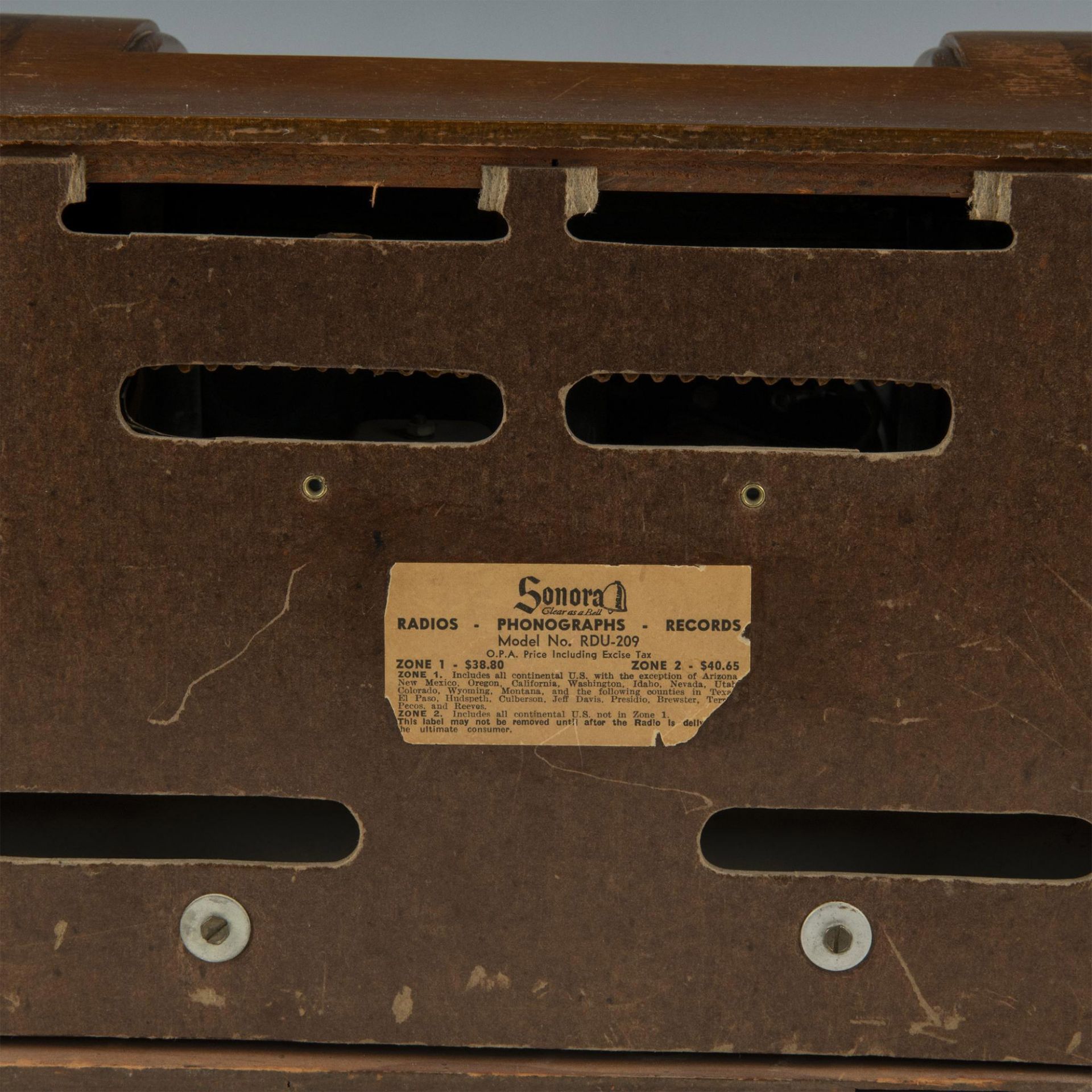 Vintage Sonora RDU-209 Tabletop Tube Radio, Circa 1946 - Bild 5 aus 5