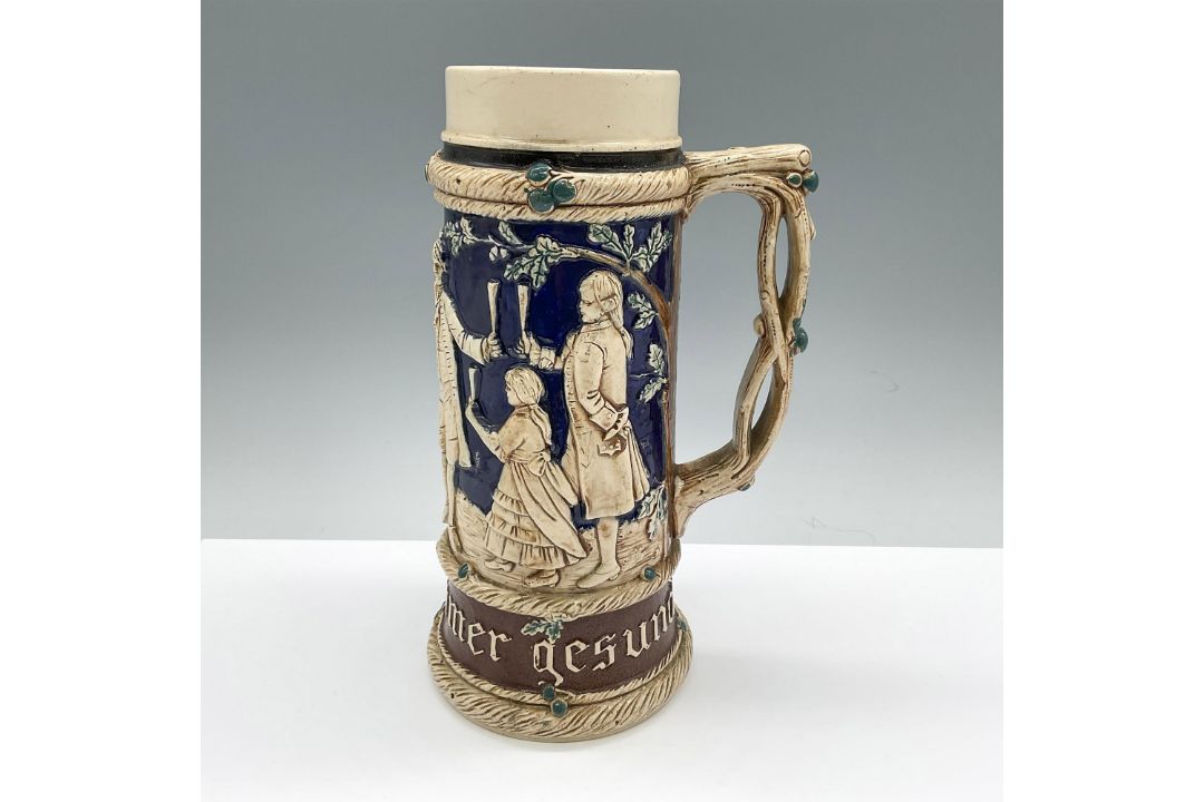 German Pottery Extra Large Motto Beer Stein - Bild 1 aus 5