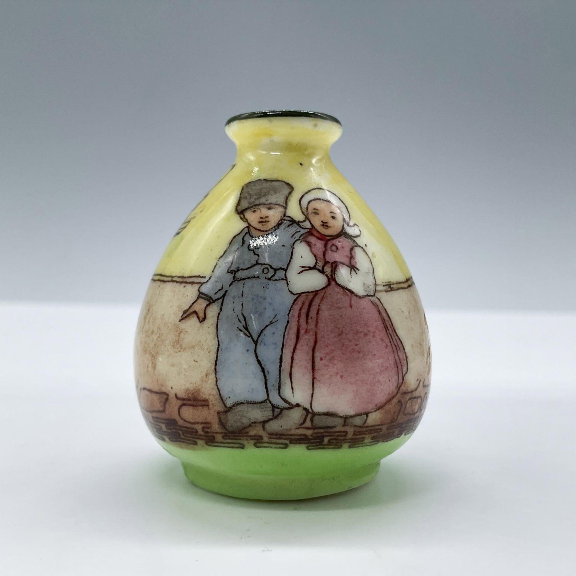Royal Doulton Series Ware Miniature Vase, Dutch Boy & Girl