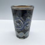 George Tinworth Doulton Lambeth Beaker w/ Sterling Rim