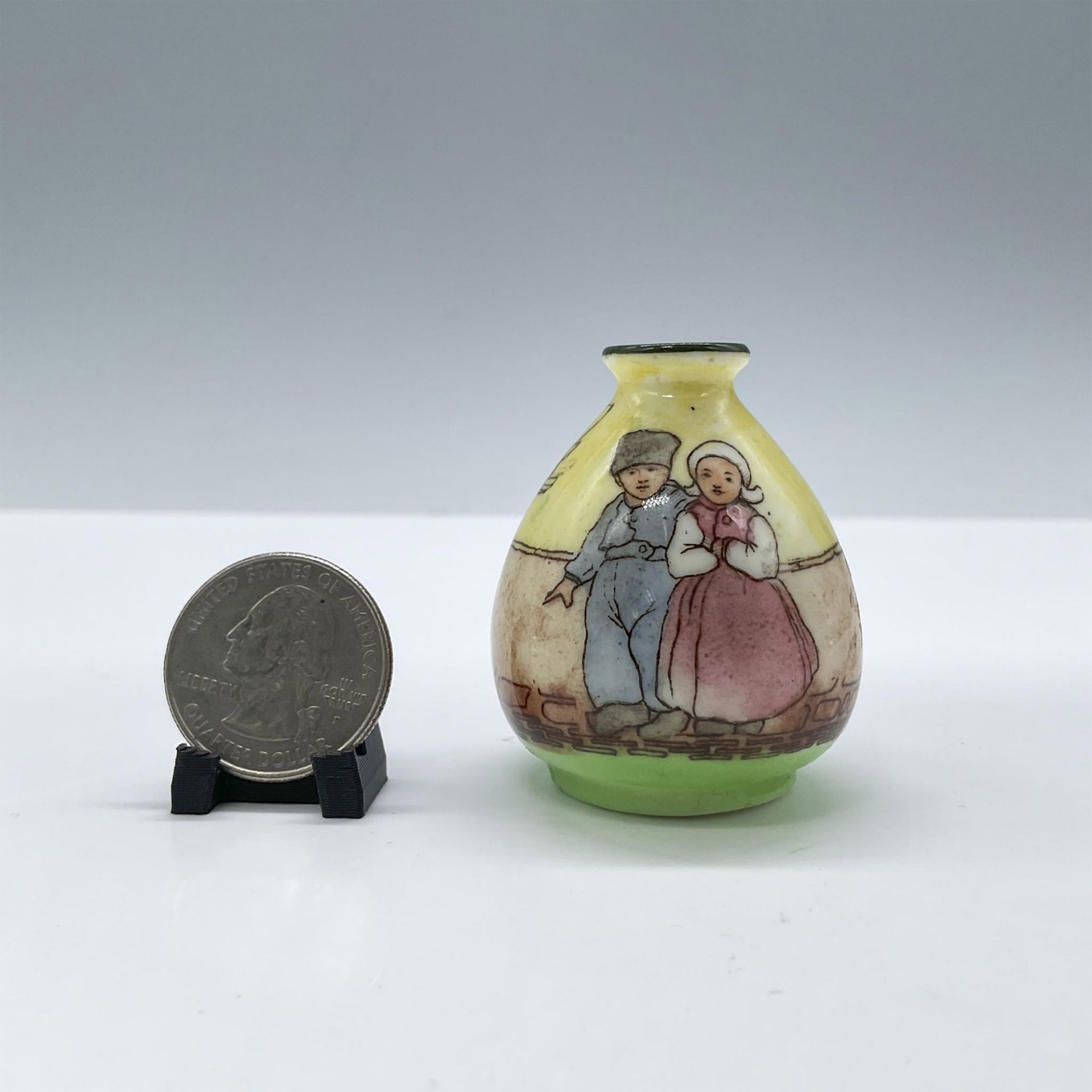 Royal Doulton Series Ware Miniature Vase, Dutch Boy & Girl - Bild 4 aus 4