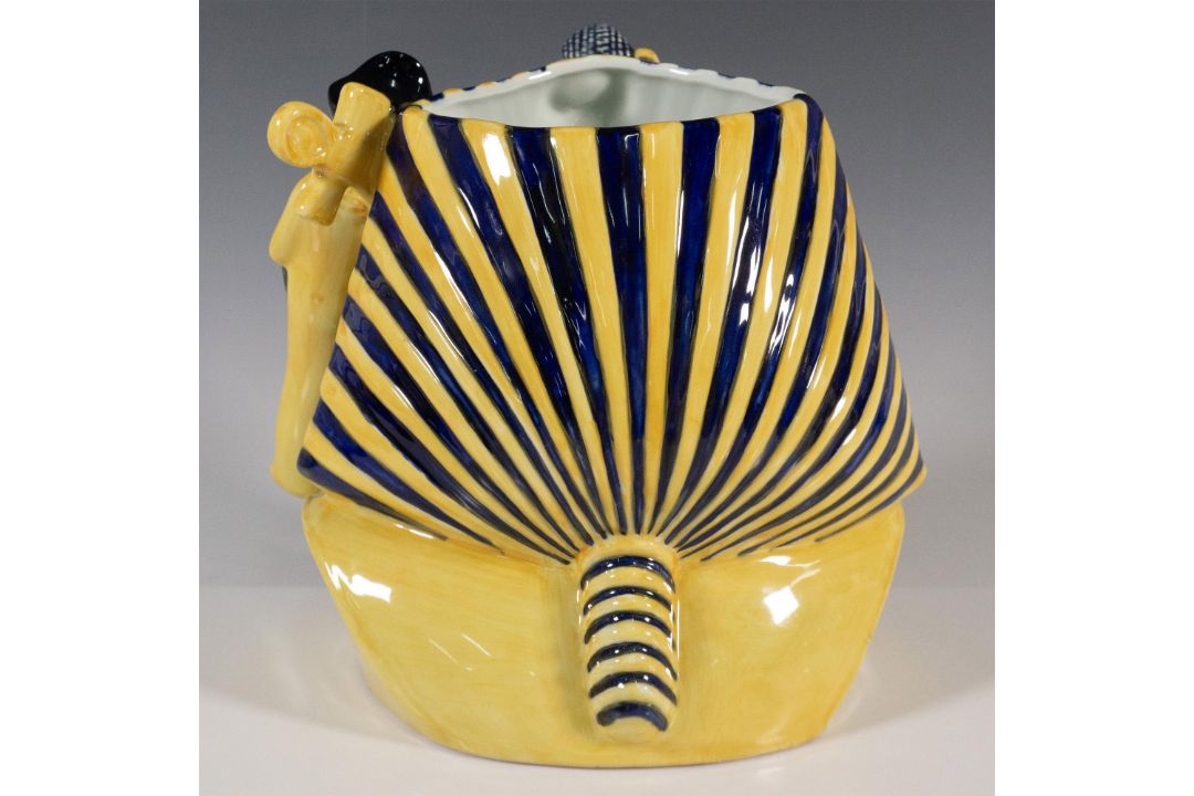 Yellow Flambe The Pharaoh D7028 Factory Proof - Large - Royal Doulton Character Jug - Bild 3 aus 4