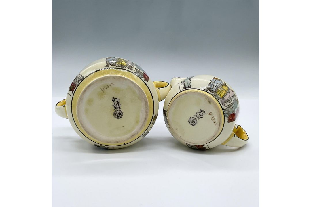 2pc Royal Doulton Creamer and Sugar Bowl, Athens D3302 - Bild 3 aus 3