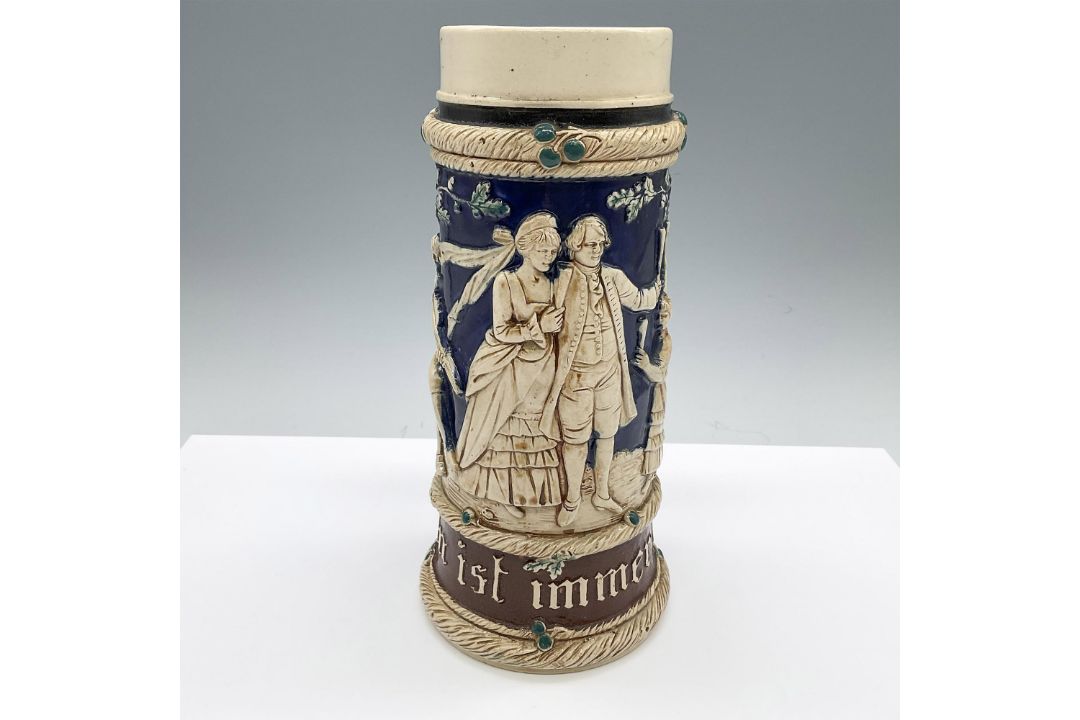 German Pottery Extra Large Motto Beer Stein - Bild 2 aus 5