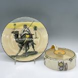 2pc Royal Doulton Porcelain Tableware, D3192 + D3302
