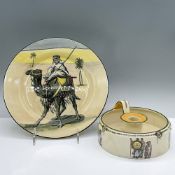 2pc Royal Doulton Porcelain Tableware, D3192 + D3302
