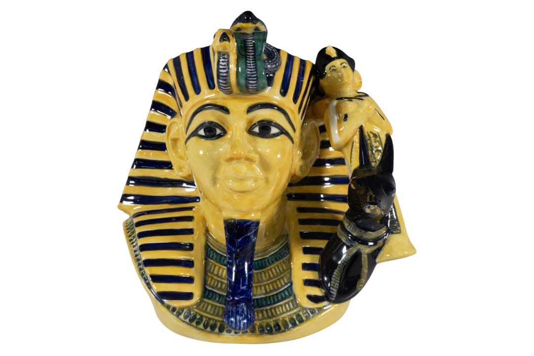 Yellow Flambe The Pharaoh D7028 Factory Proof - Large - Royal Doulton Character Jug - Bild 1 aus 4