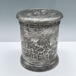 Derby SP Company Silverplate Repousse Lidded Jar