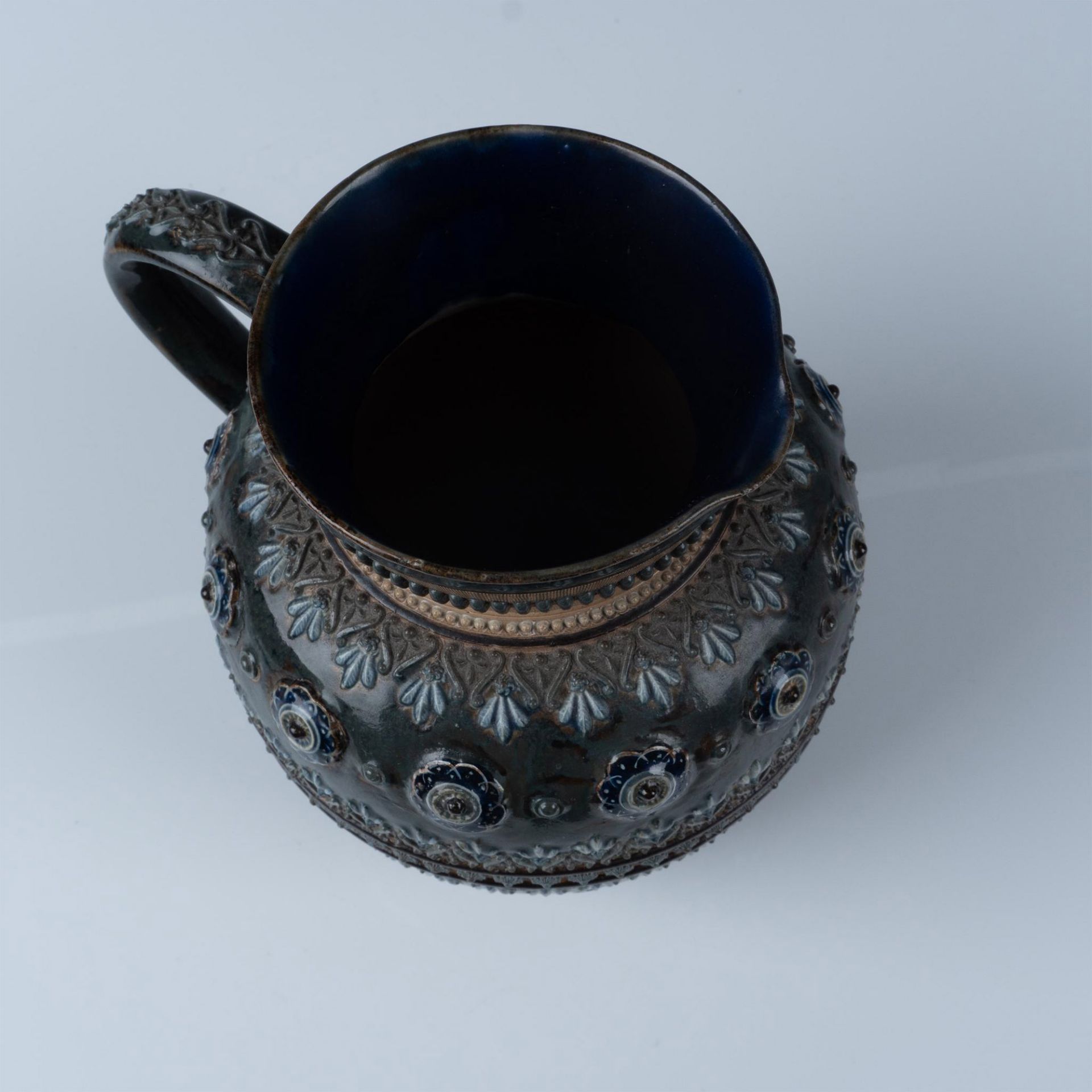 Doulton Lambeth Blue Stoneware Pitcher - Bild 3 aus 4