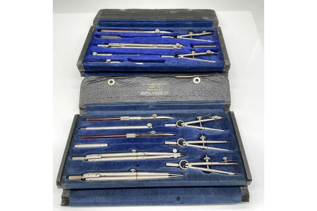 2pc Chavros + Keuffel & Esser Engineers Drafting Kits w/Case - Bild 3 aus 3