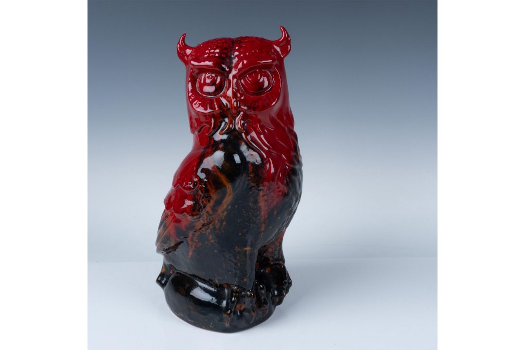 Royal Doulton Flambe Horned Owl Figurine - Bild 1 aus 5