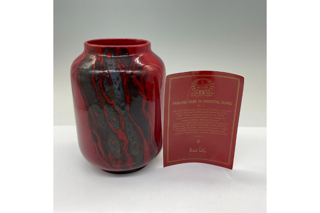Royal Doulton Flambe Fanling Vase in Oriental Sung BA15 - Bild 5 aus 5