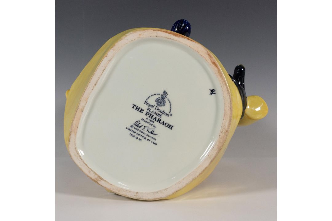 Yellow Flambe The Pharaoh D7028 Factory Proof - Large - Royal Doulton Character Jug - Bild 4 aus 4