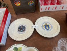 2X BELLEEK CLOGHER DECORATIVE WALL PLATES