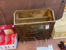 BRASS SHIP DETAIL MAGAZINE RACK