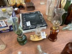 3X ASSORTED MINIATURE OIL LAMPS