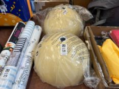 PAIR OF 35CM CREAM DOME LIGHT SHADES (NEW)
