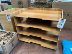 WOODEN EFFECT 4-TIER DOCUMENT ORGANISER (NEW)