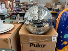 30CM MIRROR DISCO BALL (NEW)