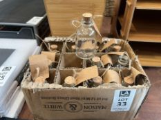 SET OF 12X MINI 50ML GLASS BOTTLES (NEW)
