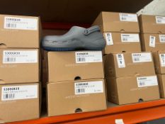 2X PAIRS OF WEARER TECH PROTECT 5300 GREY STEEL TOE SAFETY CLOGS - UK 3 (NEW)