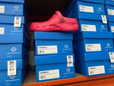 2X PAIRS OF WEARER TECH PROTECT 5300 FUCHSIA STEEL TOE SAFETY CLOGS - UK 7 (NEW)