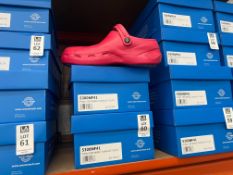 2X PAIRS OF WEARER TECH PROTECT 5300 FUCHSIA STEEL TOE SAFETY CLOGS - UK 7 (NEW)