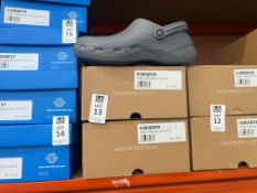 2X PAIRS OF WEARER TECH PROTECT 5300 GREY STEEL TOE SAFETY CLOGS - UK 6 (NEW)