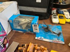 HORNBY CORGI SHOWCASE EUROFIGHTER TYPHOON & APACHE DIE CAST MODELS