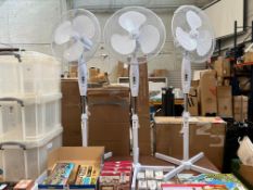 WHITE FLOOR STANDING OSCILLATING FAN (NEW)