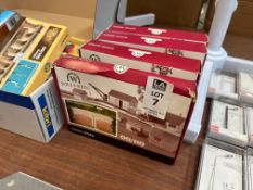 4X ASSORTED WILLS KITS SCENIC SERIES MODEL BUILDS (ARCHES, BRIDGE & TIMBER YARD)