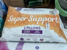 PAIR OF SLUMBERDOWN SUPER SUPPORT FIRM PILLOWS