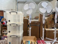 WHITE FLOOR STANDING OSCILLATING FAN (NEW)