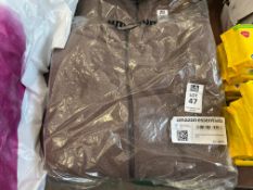 MEN'S FULL-ZIP POLAR FLEECE - BROWN - L (NEW)