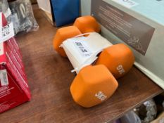 PAIR OF KAYMAN ORANGE 3KG DUMBBELLS