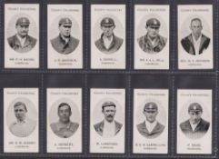 Cigarette cards, Taddy, County Cricketers, Hampshire (set, 15 cards) (some with slight faults, one