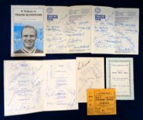 Football autographs etc, Chelsea FC, a selection of items, 3 Chelsea Supporters Club Annual Dinner &