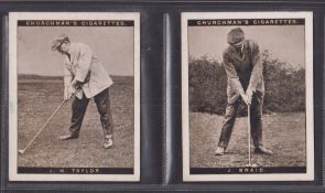 Cigarette cards, Golf 20 cards from various large sized series; Churchman Famous Golfers 1st