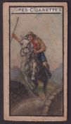 Cigarette card artwork, Cope's, Boy Scouts, original artwork on board showing Boy Scout on grey