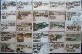 Postcards, a collection of approx. 42 early Gruss Aus cards, mostly German from Kiel (HTL), Holner