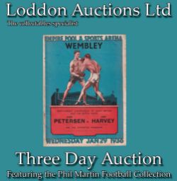 Cigarette & Trade Cards, Sport (including Phil Martin Collection, part 2), Postcards, Stamps, Coins & Collectables