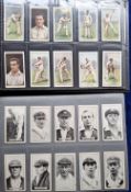 Cigarette & Trade cards, Cricket, 11 sets and various part sets contained in 2 modern albums. Sets