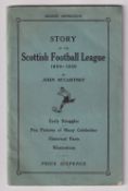 Story of the Scottish Football League 1890-1930, 48 page booklet by John McCartney, 2nd Impression